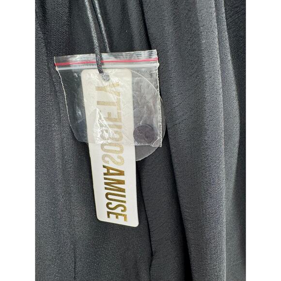 Amuse Society Racerback Mini Dress Womens Medium Black Crochet Back Strap NEW - Picture 9 of 12